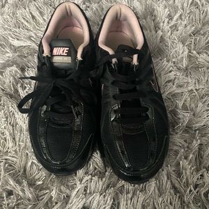 Pink and Black Nike Shox